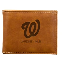 Brown Washington Nationals Laser-Engraved Billfold Wallet