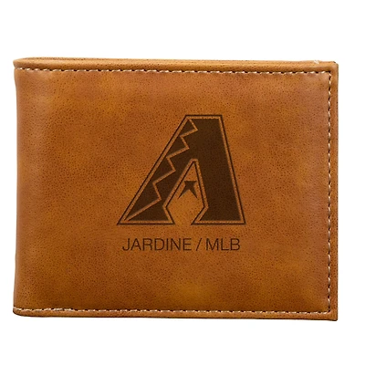 Brown Arizona Diamondbacks Laser-Engraved Billfold Wallet