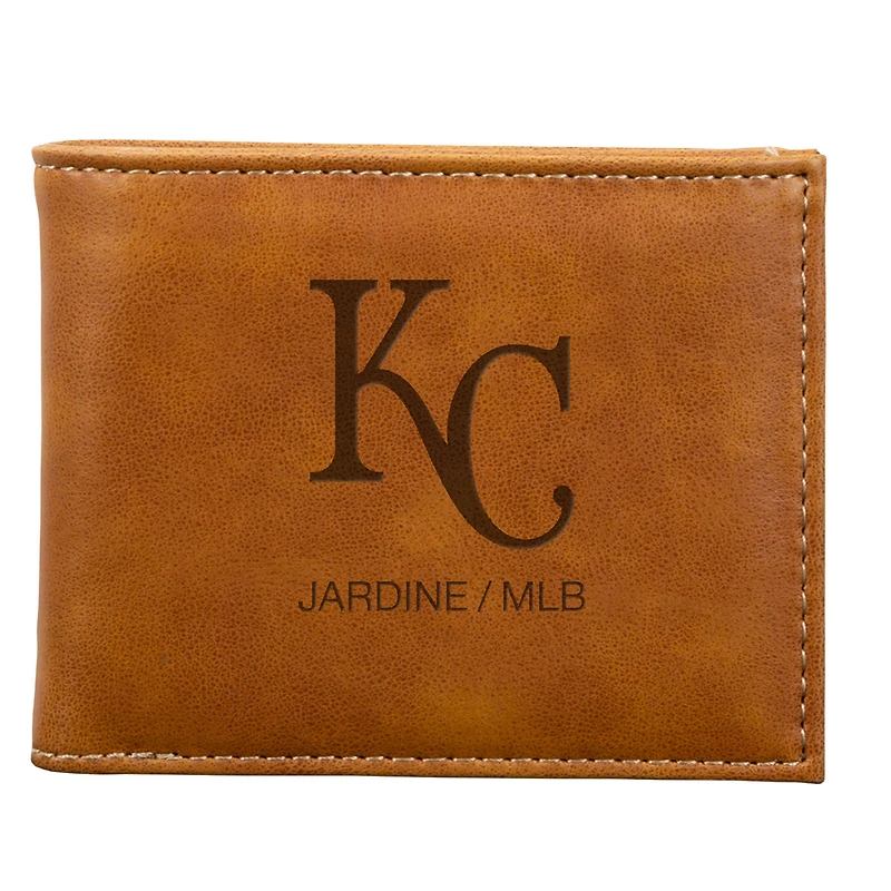Brown Kansas City Royals Laser-Engraved Billfold Wallet