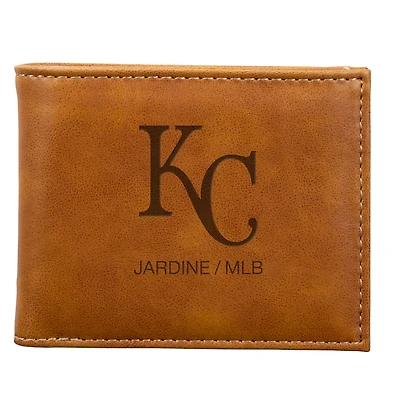 Brown Kansas City Royals Laser-Engraved Billfold Wallet