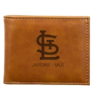 Brown St. Louis Cardinals Laser-Engraved Billfold Wallet