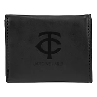 Black Minnesota Twins Laser-Engraved Trifold Wallet