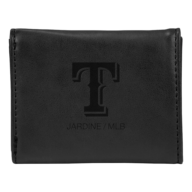 Texas Rangers Laser-Engraved Trifold Wallet