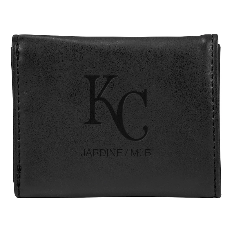 Black Kansas City Royals Laser-Engraved Trifold Wallet