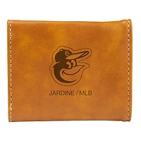Brown Baltimore Orioles Laser-Engraved Trifold Wallet
