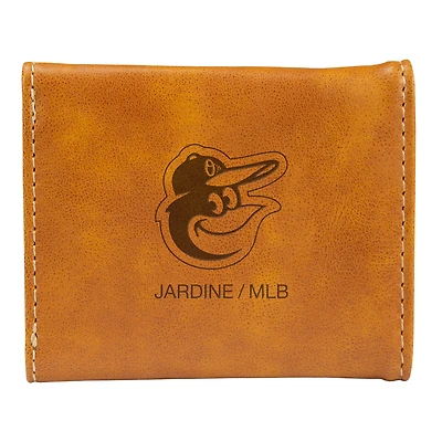 Brown Baltimore Orioles Laser-Engraved Trifold Wallet
