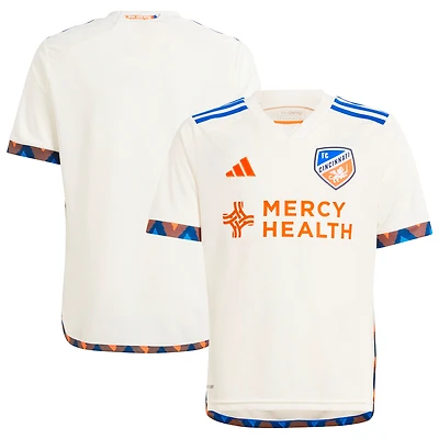 Youth adidas  White FC Cincinnati 2024 The Canvas Kit Replica Jersey