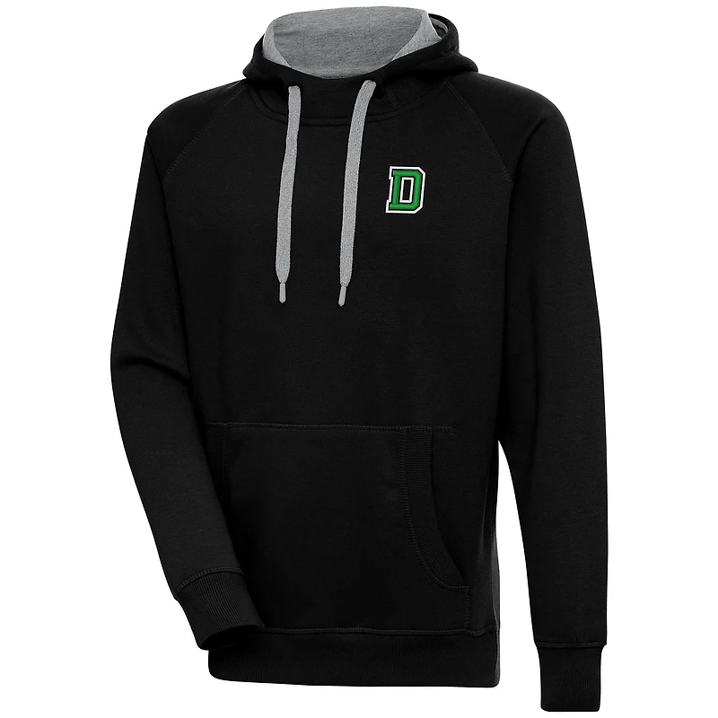 Men's Antigua Black Dartmouth Big Green Victory Pullover Hoodie