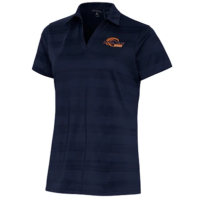 Women's Antigua  Navy Pepperdine Waves Compass Polo