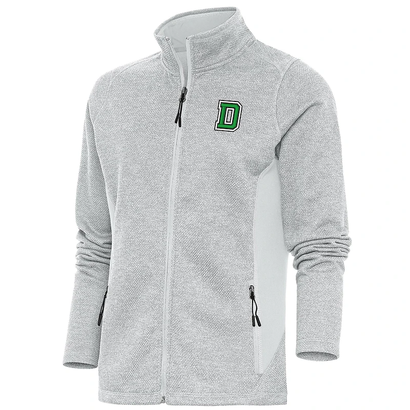 Women's Antigua  Gray Dartmouth Big Green Course Full-Zip Jacket