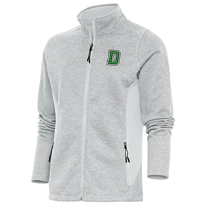 Women's Antigua  Gray Dartmouth Big Green Course Full-Zip Jacket