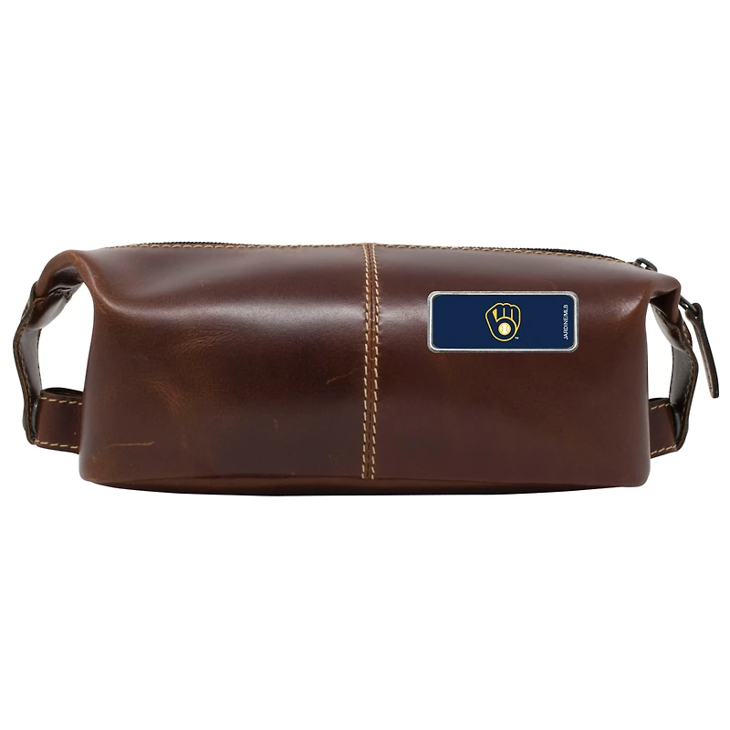 Milwaukee Brewers Color Logo Plate Wind River Canyon Travel Kit - Brown