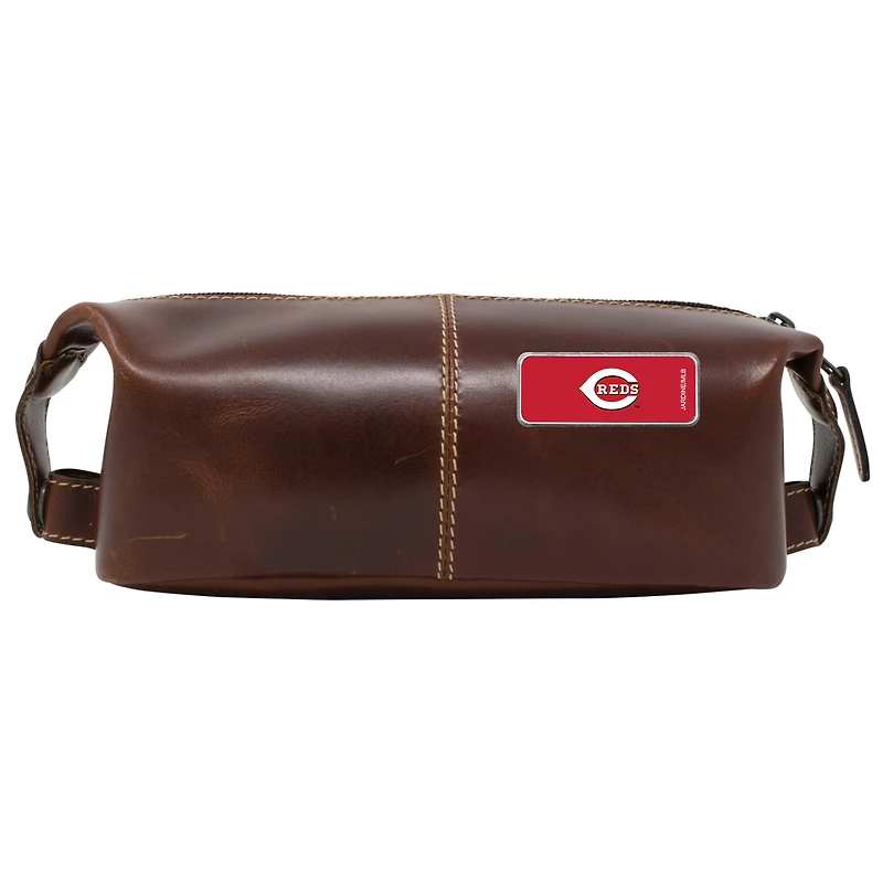 Cincinnati Reds Color Logo Plate Wind River Canyon Travel Kit - Brown