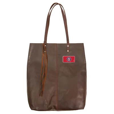 Brown Washington Nationals Color Logo Plate Mee Canyon Tote
