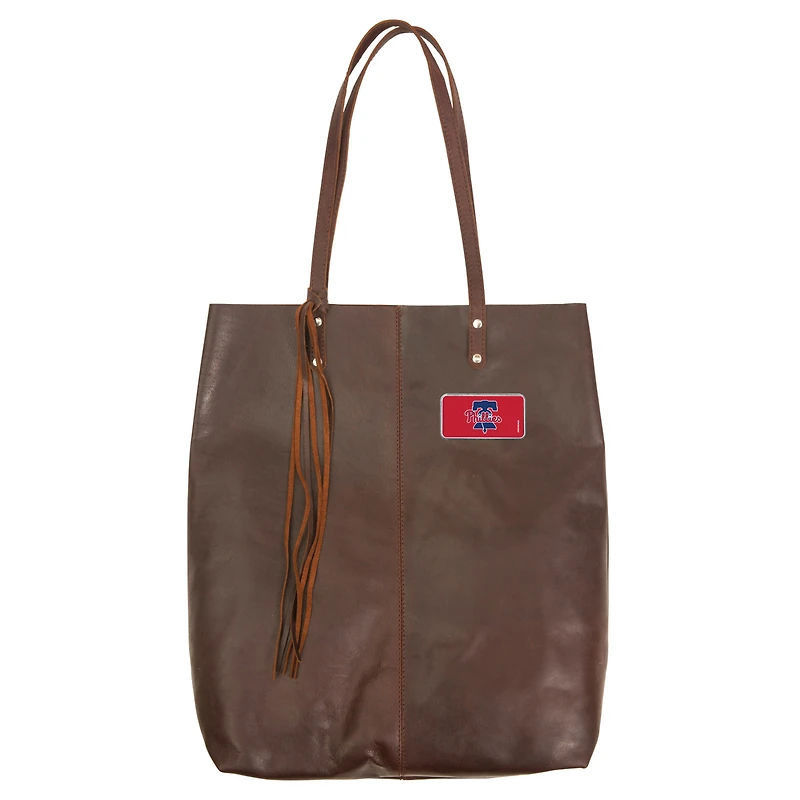 Brown Philadelphia Phillies Color Logo Plate Mee Canyon Tote