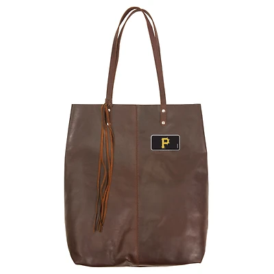 Brown Pittsburgh Pirates Color Logo Plate Mee Canyon Tote