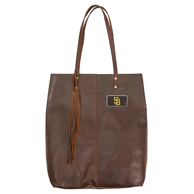 Brown San Diego Padres Color Logo Plate Mee Canyon Tote