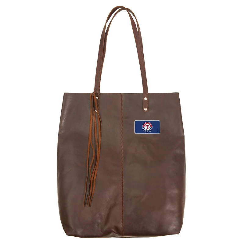 Brown Texas Rangers Color Logo Plate Mee Canyon Tote