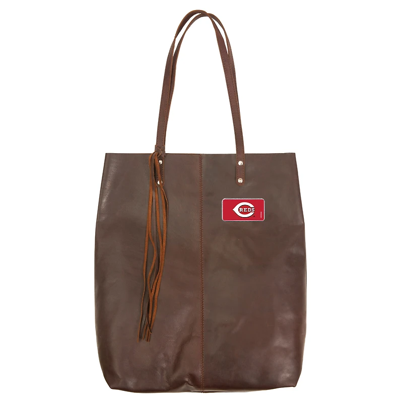 Brown Cincinnati Reds Color Logo Plate Mee Canyon Tote