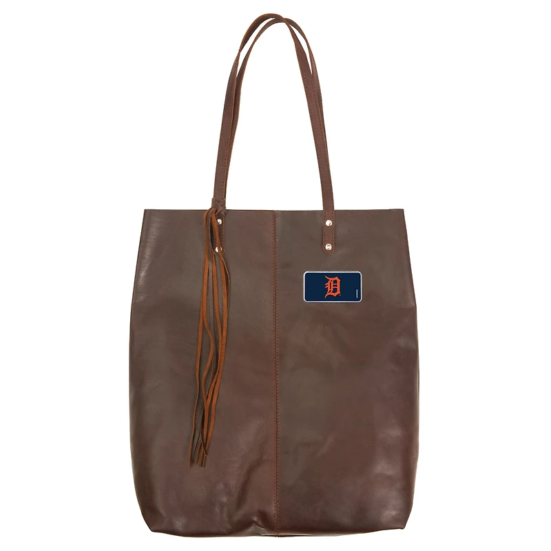 Brown Detroit Tigers Color Logo Plate Mee Canyon Tote