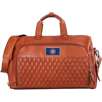 Tan Chicago Cubs Color Logo Plate Bell Canyon Zurich Leather Duffel