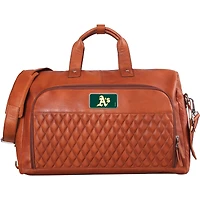 Tan Athletics Color Logo Plate Bell Canyon Zurich Leather Duffel