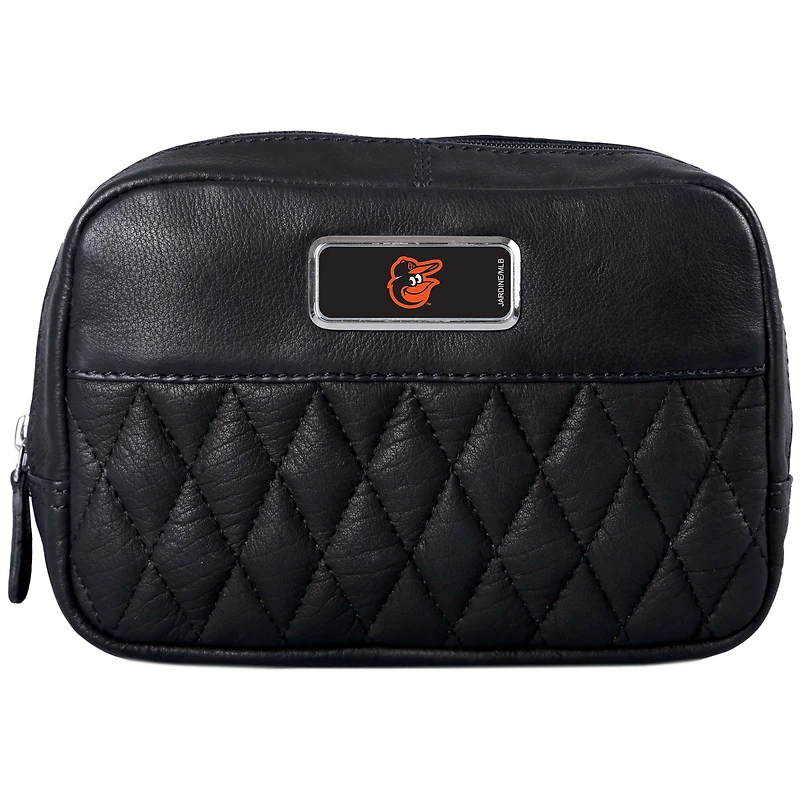Black Baltimore Orioles Color Logo Plate Brea Canyon Zurich Leather Cross Body Bag