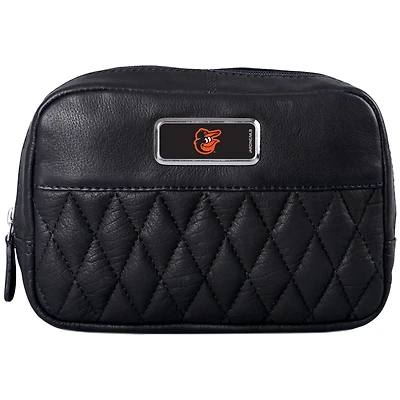 Black Baltimore Orioles Color Logo Plate Brea Canyon Zurich Leather Cross Body Bag
