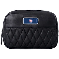 Black Chicago Cubs Color Logo Plate Brea Canyon Zurich Leather Cross Body Bag