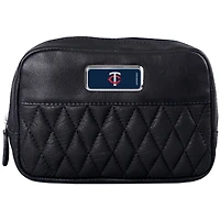 Black Minnesota Twins Color Logo Plate Brea Canyon Zurich Leather Cross Body Bag