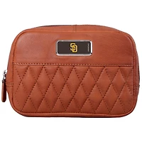Tan San Diego Padres Color Logo Plate Brea Canyon Zurich Leather Cross Body Bag