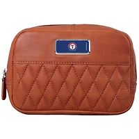 Tan Texas Rangers Color Logo Plate Brea Canyon Zurich Leather Cross Body Bag