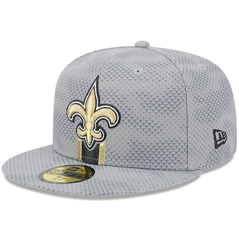 Men's New Era Gray New Orleans Saints 2024 Sideline 59FIFTY Fitted Hat