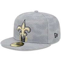Men's New Era Gray New Orleans Saints 2024 Sideline 59FIFTY Fitted Hat