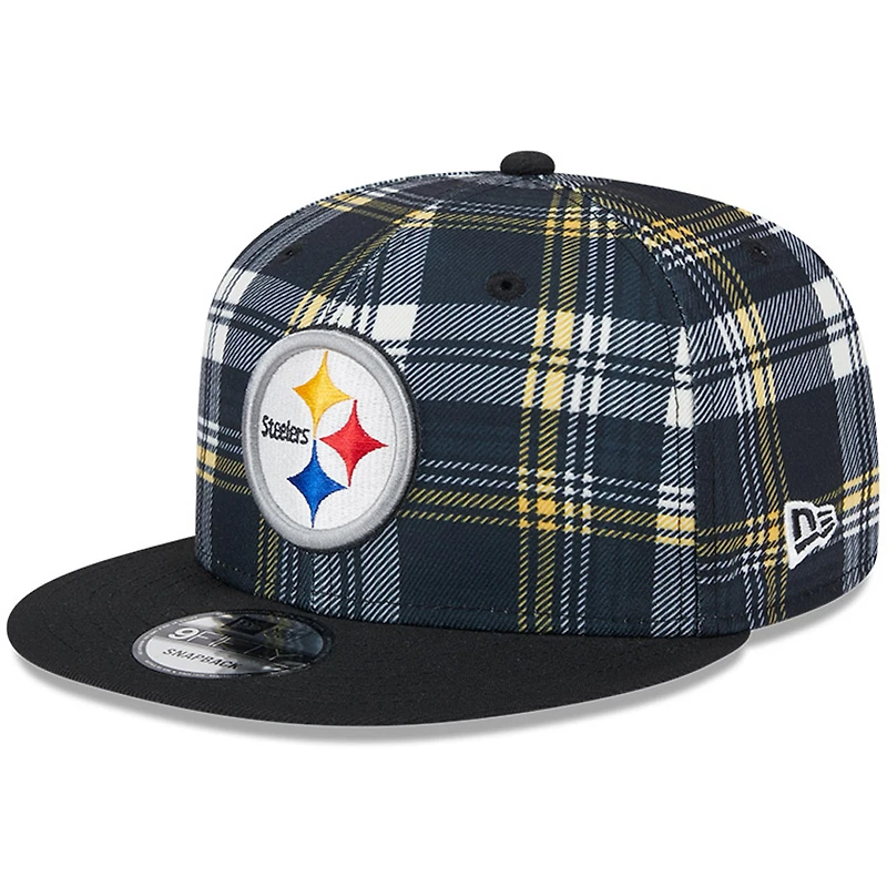 Men's New Era Black Pittsburgh Steelers 2024 Sideline Statement 9FIFTY Snapback Hat