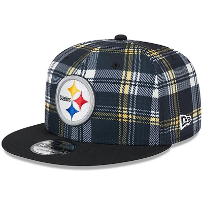 Men's New Era Black Pittsburgh Steelers 2024 Sideline Statement 9FIFTY Snapback Hat
