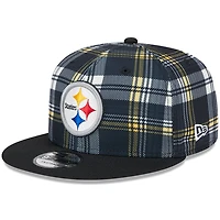 Men's New Era Black Pittsburgh Steelers 2024 Sideline Statement 9FIFTY Snapback Hat