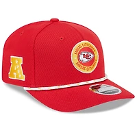 Men's New Era Red Kansas City Chiefs 2024 Sideline 9SEVENTY Stretch-Snap Hat