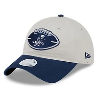 Women's New Era Stone/Navy Dallas Cowboys 2024 NFL Sideline Historic 9TWENTY Adjustable Hat