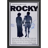 Sylvester Stallone & Talia Shire Rocky Dual-Signed Framed 27" x 40" Full Sized Movie Poster