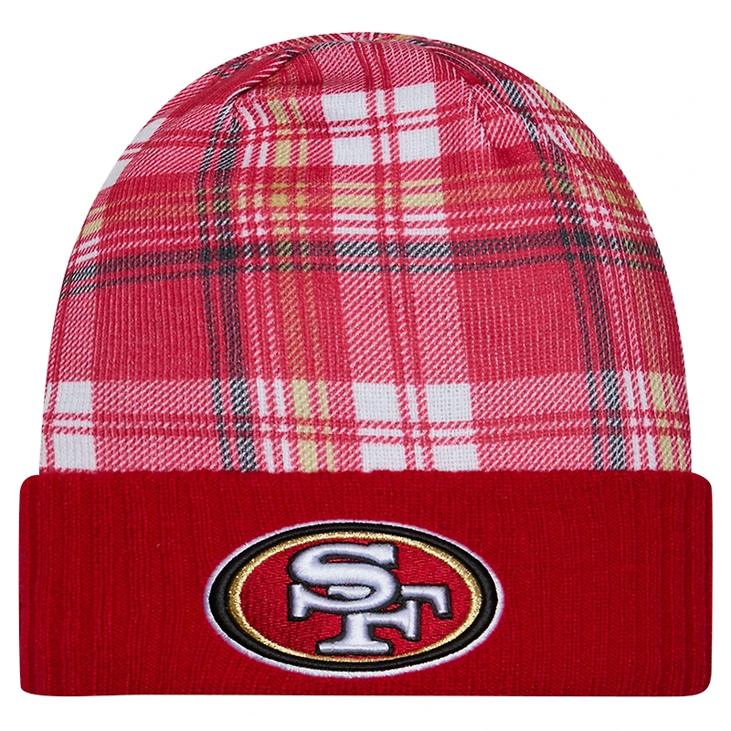 Men's New Era Scarlet San Francisco 49ers Sideline Statement Cuffed Knit Hat