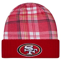 Men's New Era  Scarlet San Francisco 49ers Sideline Statement Cuffed Knit Hat