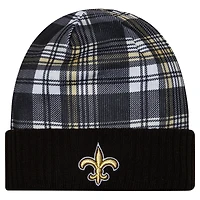 Men's New Era  Black New Orleans Saints Sideline Statement Cuffed Knit Hat