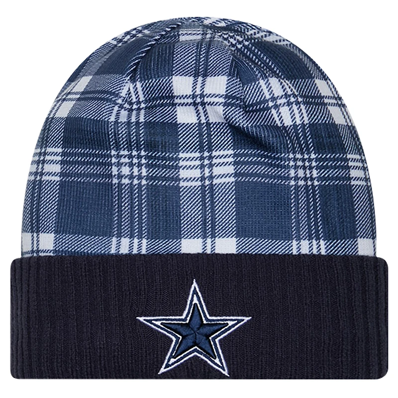 Men's New Era  Navy Dallas Cowboys Sideline Statement Cuffed Knit Hat
