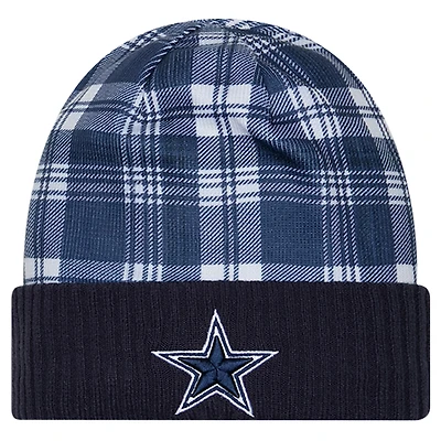 Men's New Era  Navy Dallas Cowboys Sideline Statement Cuffed Knit Hat