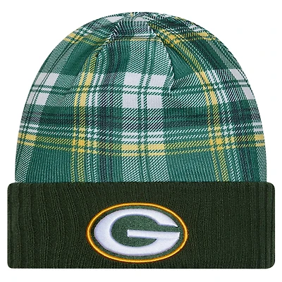 Men's New Era  Green Green Bay Packers Sideline Statement Cuffed Knit Hat