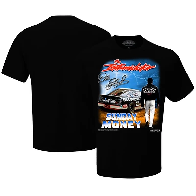 Men's Checkered Flag Sports Black Dale Earnhardt Sunday Money T-Shirt