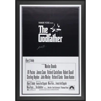 Al Pacino The Godfather Autographed Framed 27" x 40" Movie Poster