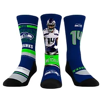Unisex Rock Em Socks DK Metcalf Seattle Seahawks 3-Pack Crew Sock Set