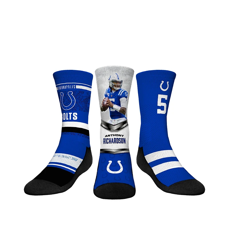 Youth Rock Em Socks Anthony Richardson Indianapolis Colts 3-Pack Crew Sock Set